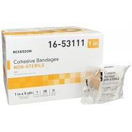 McKesson Elastic Cohesive Bandages, Beige, Non-Sterile, 1 in x 5 yds, 1 Count, 30 Packs, 30 Total