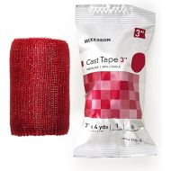 McKesson Cast Tape, Fiberglass, Red, 3 in x 4 yds, 1 Count, 10 Packs, 10 Total