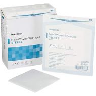 McKesson Non-Woven Sponges, Sterile, 4-Ply, Polyester/Rayon, 4 in x 4 in, 2 per Pack, 600 Packs, 1200 Total