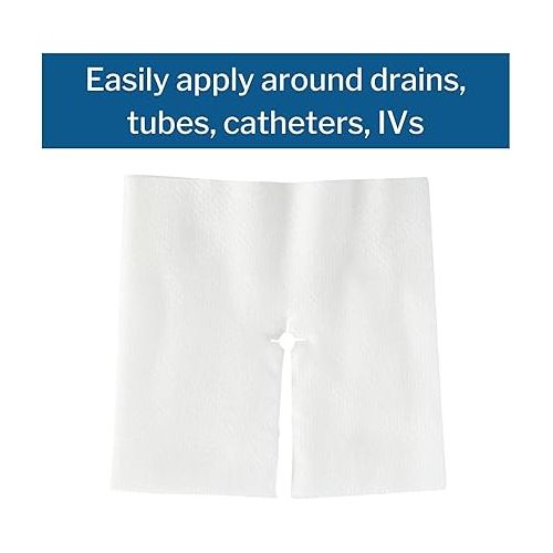  McKesson Split Sponges High Absorbency, 6-Ply Sterile, I.V. and Tracheostomy Dressings, Polyester / Rayon Blend, 4 in x 4 in, 2 Per Pack, 300 Packs, 600 Total