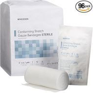 McKesson Conforming Stretch Gauze Bandages, Sterile, 4 in x 4 1/10 yd, 96 Count