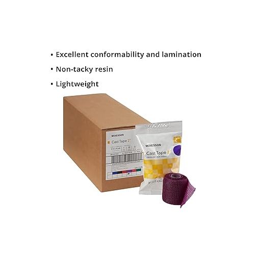  McKesson Cast Tape, Fiberglass, Purple, 2 in x 4 yds, 1 Count, 10 Packs, 10 Total