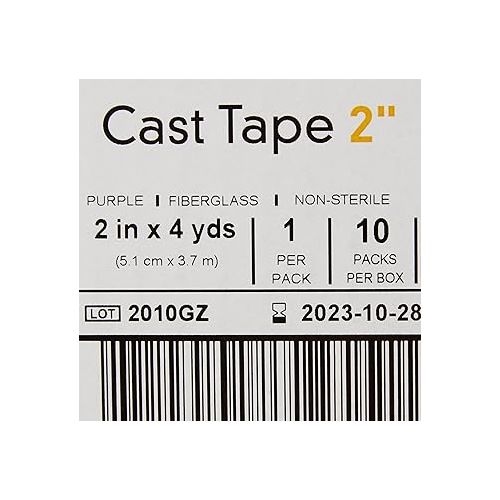  McKesson Cast Tape, Fiberglass, Purple, 2 in x 4 yds, 1 Count, 10 Packs, 10 Total