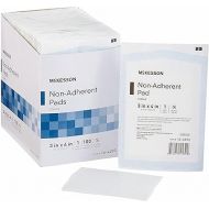 McKesson Non-Adherent Dressing Pads, Sterile, Nylon/Polyester, 3 in x 4 in, 100 Count, 12 Packs, 1200 Total