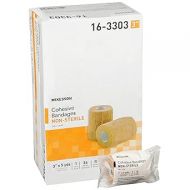 McKesson Cohesive Bandages, Non-Sterile, Contains Latex, 3 in x 5 yds, 1 Count, 24 Packs, 24 Total