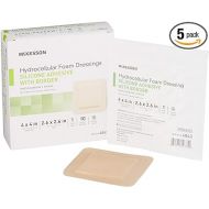 McKesson - Silicone Foam Dressing McKesson 4 X 4 Inch Square Adhesive with Border Sterile - 10/Box - MCK