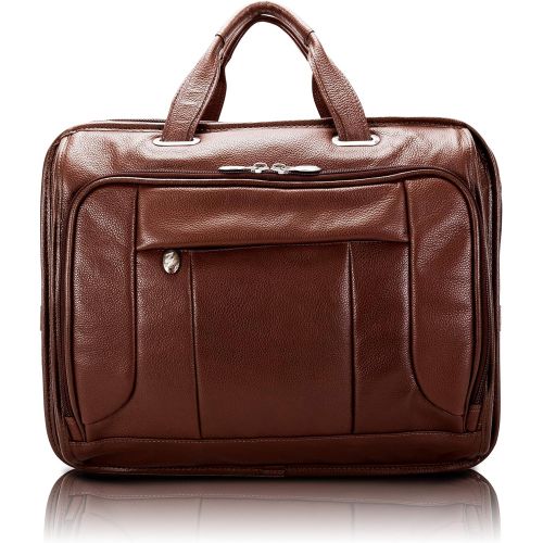  McKlein River West Leather Fly-Through Checkpoint-Friendly Laptop Case