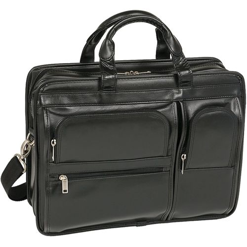  McKlein USA Clinton Leather Wheeled 17 Laptop Case