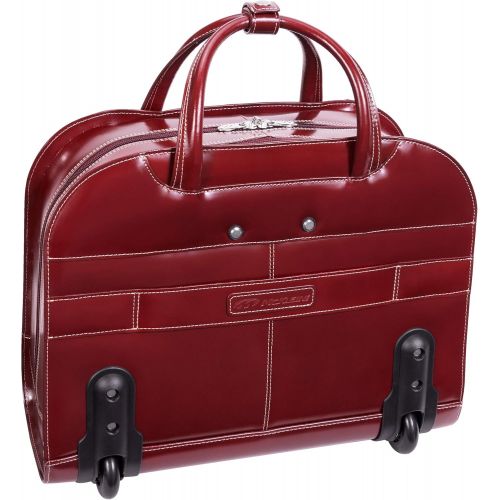  McKlein USA Davis Leather 15.4 Wheeled Ladies Laptop Case