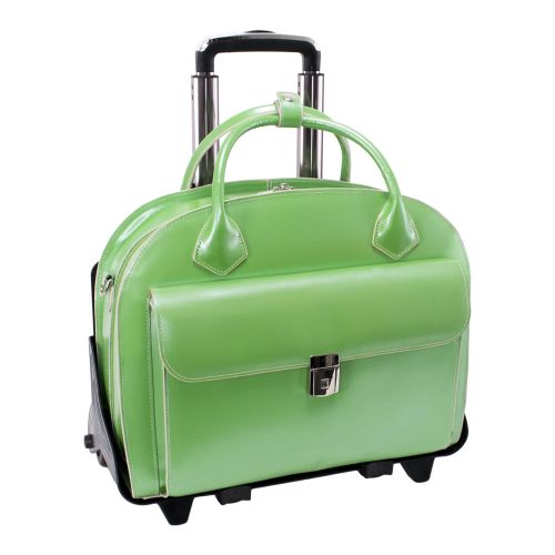  McKleinUSA Detachable - Wheeled Womens Laptop Briefcase, Leather, Mid-Size, Green - GLEN ELLYN | Mcklein - 94361