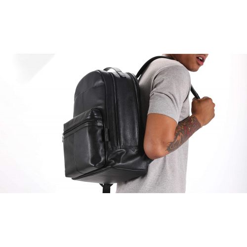 McKleinUSA Dual Compartment Laptop Backpack, Leather, Mid-Size, Black - Parker | Mcklein - 88555