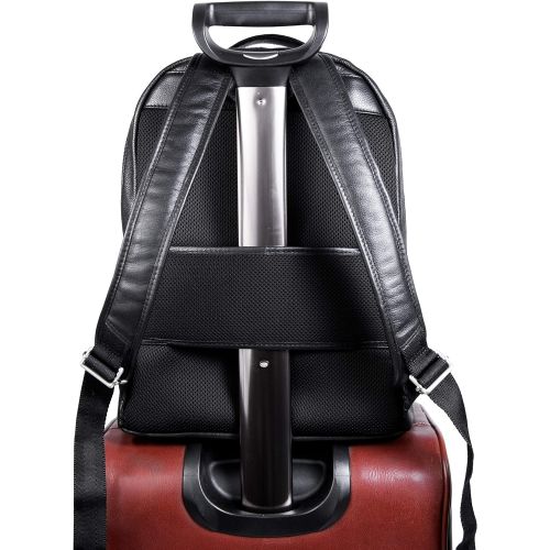  McKleinUSA Dual Compartment Laptop Backpack, Leather, Mid-Size, Brown - Parker | Mcklein - 88554