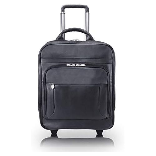  McKleinUSA Wheeled Laptop Travel Case, Leather, 15,6 in, Black - Wicker Park | McKlein - 47195