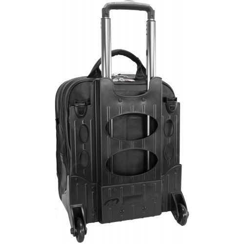  McKleinUSA Wheeled Laptop Travel Case, Leather, 15,6 in, Black - Wicker Park | McKlein - 47195