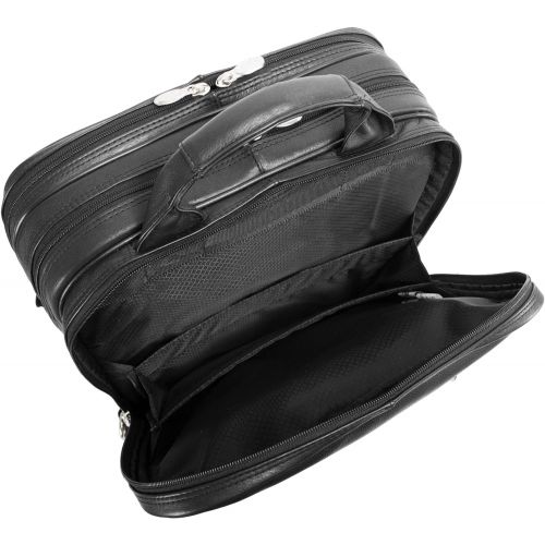  McKleinUSA Wheeled Laptop Travel Case, Leather, 15,6 in, Black - Wicker Park | McKlein - 47195
