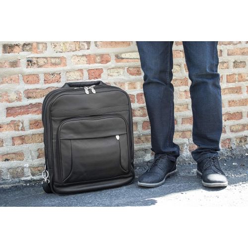  McKleinUSA Wheeled Laptop Travel Case, Leather, 15,6 in, Black - Wicker Park | McKlein - 47195