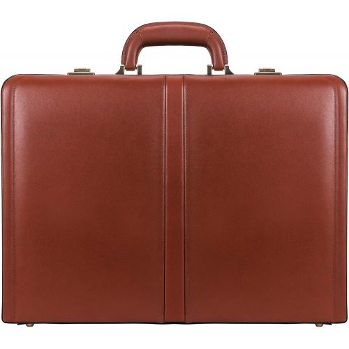  McKleinUSA Expandable Attache Case, Leather, Small, Brown - HARPER | McKlein - 80474