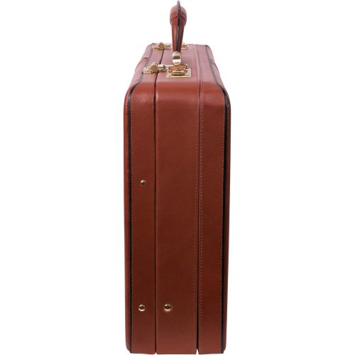  McKleinUSA Expandable Attache Case, Leather, Small, Brown - HARPER | McKlein - 80474