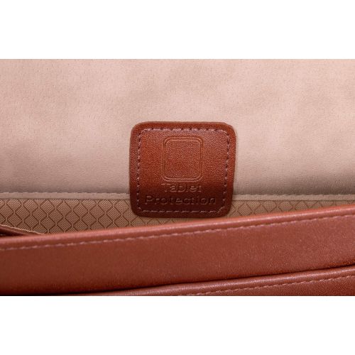  McKleinUSA Expandable Attache Case, Leather, Small, Brown - HARPER | McKlein - 80474