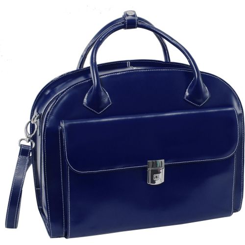  McKleinUSA Glen Ellyn 94367 W Series Italian Leather Detachable-Wheeled Ladies Briefcase (Navy)