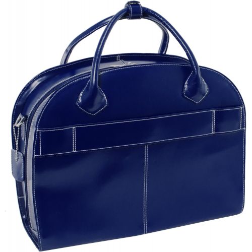  McKleinUSA Glen Ellyn 94367 W Series Italian Leather Detachable-Wheeled Ladies Briefcase (Navy)