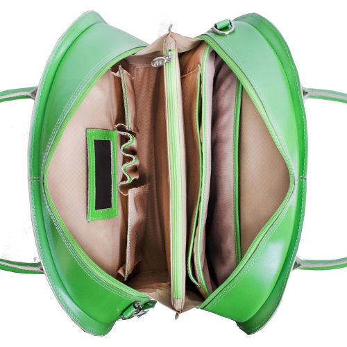  McKleinUSA Glen Ellyn 94367 W Series Italian Leather Detachable-Wheeled Ladies Briefcase (Navy)