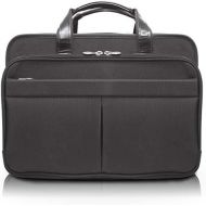 McKleinUSA Expandable Double Compartment Laptop Case, Leather, Small, Black - WALTON | McKlein - 73985
