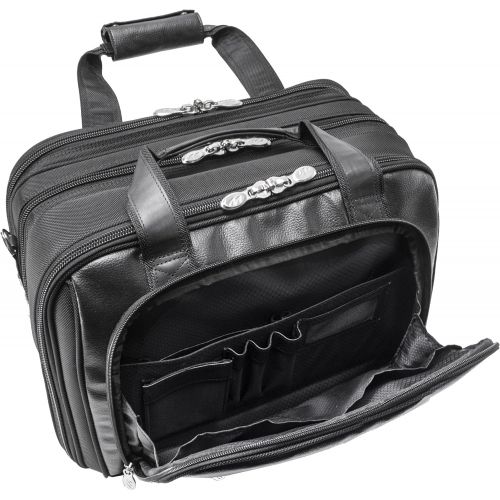  McKlein R Series Chicago 17 Wheeled Laptop Case with Removable Briefcase