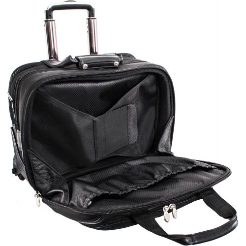  McKlein R Series Chicago 17 Wheeled Laptop Case with Removable Briefcase