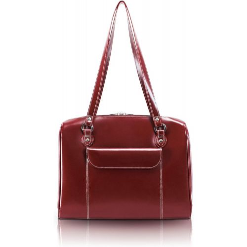  McKleinUSA Womens Laptop Briefcase, Leather, 15.4in, Red - GLENVIEW | McKlein - 94746