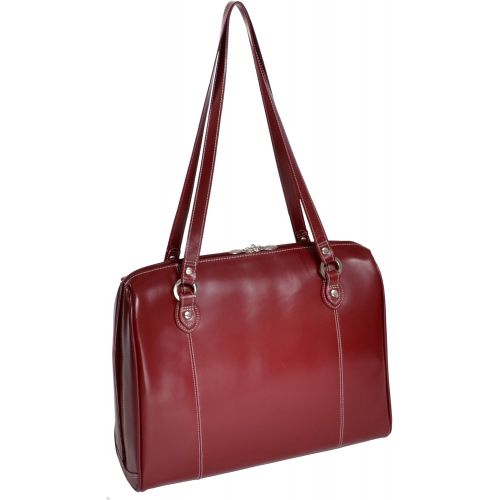  McKleinUSA Womens Laptop Briefcase, Leather, 15.4in, Red - GLENVIEW | McKlein - 94746