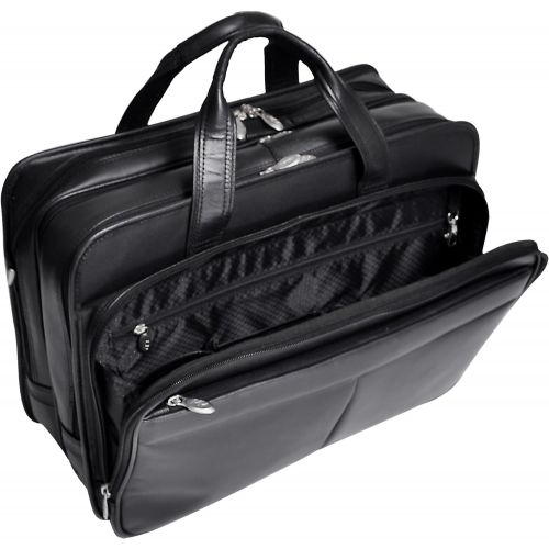  McKlein USA Walton Leather 17 Expandable Laptop Case