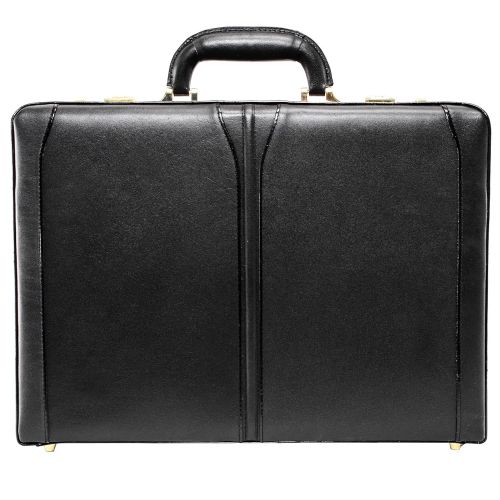  McKleinUSA McKlein, V Series, Lawson, Top Grain Cowhide Leather, Leather 3.5 Attache Briefcase, Black (80455)