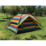 McWay Rainbow Automatic Camping Tent - Instant Hydraulic Pop Up Tent - 3 Person Tent Portable & Lightweight