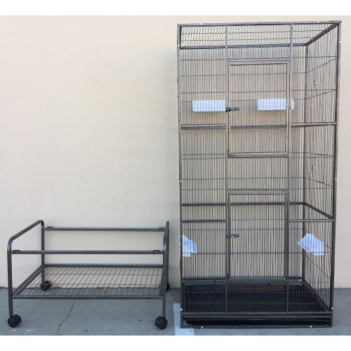  Mcage 2 Color, Extra Large Tall 3 Levels Ferret Chinchilla Sugar Glider Squirrel Animal Cage with 1/2 Inch Cross Shelves and Ladders, 30 Length x 18 Depth x 72 Height