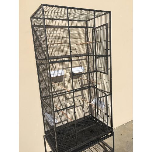  Mcage 2 Color, Extra Large Tall 3 Levels Ferret Chinchilla Sugar Glider Squirrel Animal Cage with 1/2 Inch Cross Shelves and Ladders, 30 Length x 18 Depth x 72 Height