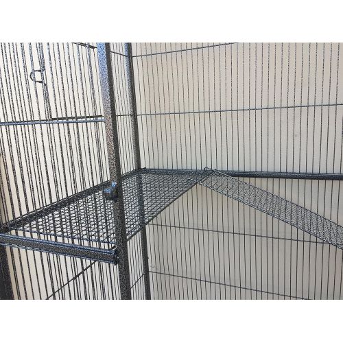  Mcage 64 Large Wrought Iron 4 Levels Ferret Chinchilla Sugar Glider Mice Rat Mouse Hamster Cage Tight 1/2-Inch Bar Spacing