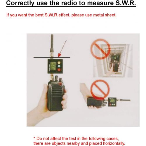 [아마존베스트]Mcbazel Surecom SW-102 Digital VHF UHF 125-525Mhz Antenna Power & SWR Meter with Ground Plate