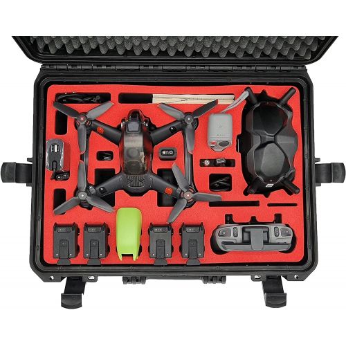  Mc-cases Professional Carrying Case for DJI FPV Combo Also with Bracers - Fly More Set - Carrying Case - Made in Germany
