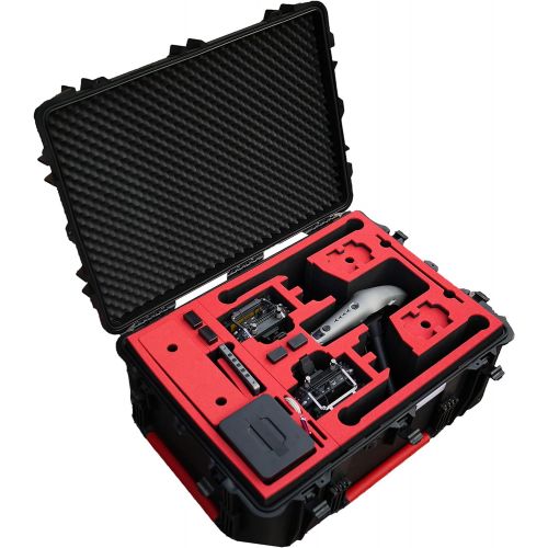  Mc-cases Professional Expert Carrying Case for DJI Inspire 2  Landing Mode case with attached camera X4SX5S space for up to 20 batteries, lenses and many more.