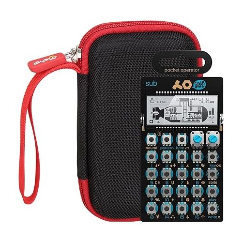  Mchoi Hard EVA Travel Case for Teenage Engineering PO-14 Pocket Operator Sub Bass Synthesizer, Case Only Red