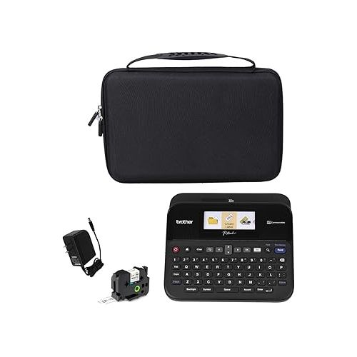  Mchoi Hard Portable Case for Brother P-Touch Label Maker PTD600 / PT- D610BT Label Maker PC-Connectable Labeler, Case Only