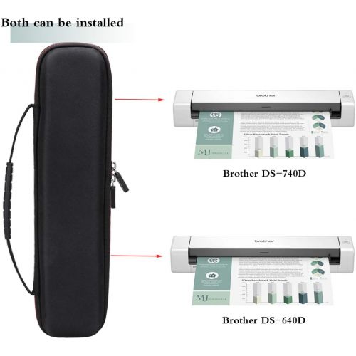  [아마존베스트]Mchoi Portable EVA Travel Case for Brother DS-740D Duplex/DS-640 Compact Mobile Document Scanner/Doxie Go SE Smarter Wi-Fi Scanner