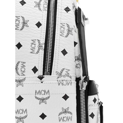  Mcm Dual Stark white small backpack