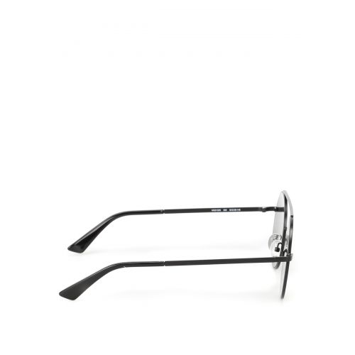  Mcq Black metal round sunglasses