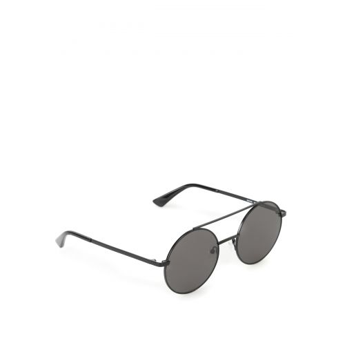  Mcq Black metal round sunglasses