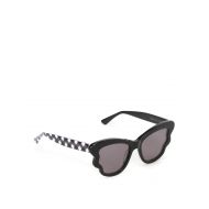 Mcq Black acetate scalloped sunglasses
