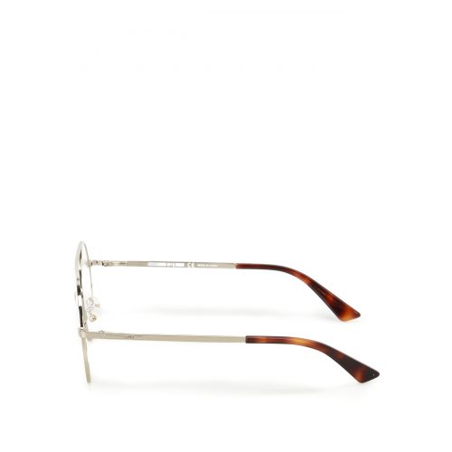  Mcq Gold metal round eyeglasses