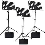 Sheet Music Stand, 3 Pack Adjustable Music Stand with Carrying Bag, Professional Music Book Holder Music Sheet Clip Holder for Guitar, Ukulele, Violin Players(3 Pack)