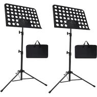 Sheet Music Stand, 2 Pack Adjustable Music Stand with Carrying Bag, Professional Music Book Holder Music Sheet Clip Holder for Guitar, Ukulele, Violin Players(2 Pack)